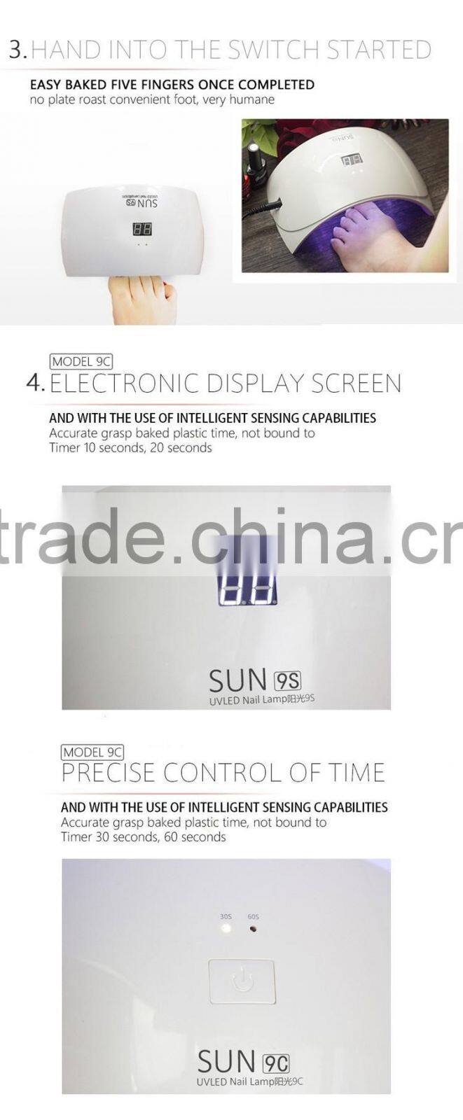 2016 new portable USB 24w sunlight led nail lamp, uv lamp for nail art