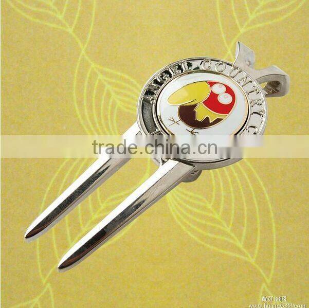 custom printing souvenir golf divot tool with golf ball marker