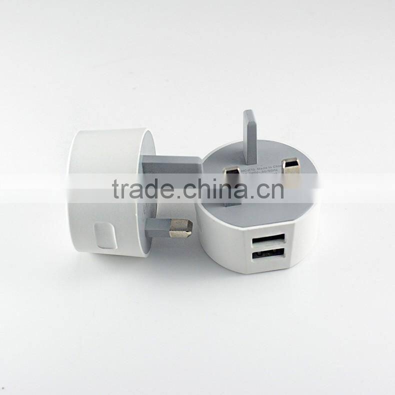 5V micro usb adapter 1A wall charger with 3 pin UK plug