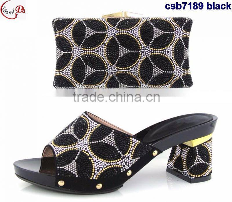 CSB7189-yellow New designs of high heels shoes/ladies shoes / shoes and bag match for wedding/party