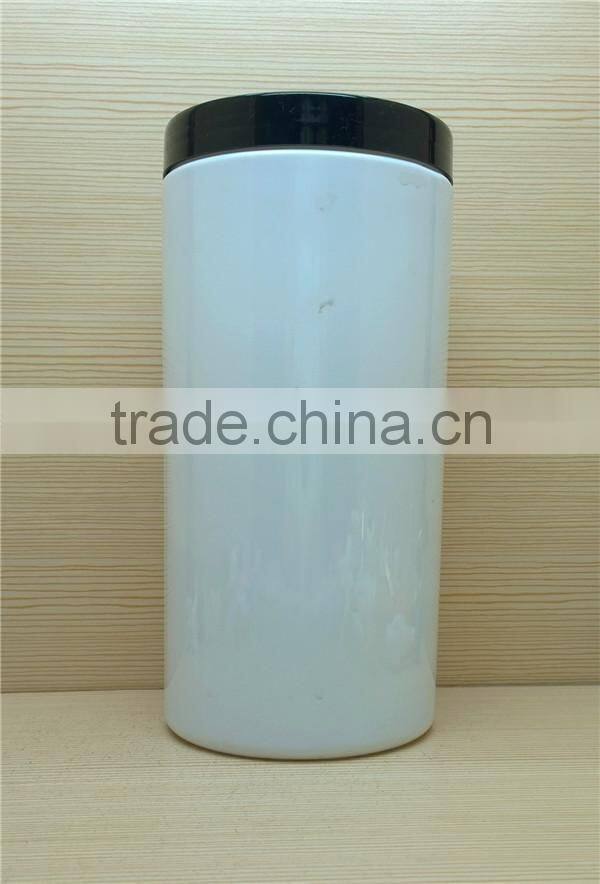 1500ml 50oz round pet plastic jar for candy, tea, nuts, honey, chocolate, storage