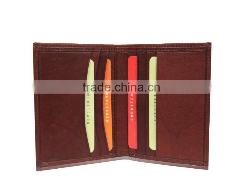 Leather products,business executive credit card,business card holder wallet in black genuine leather cheap price