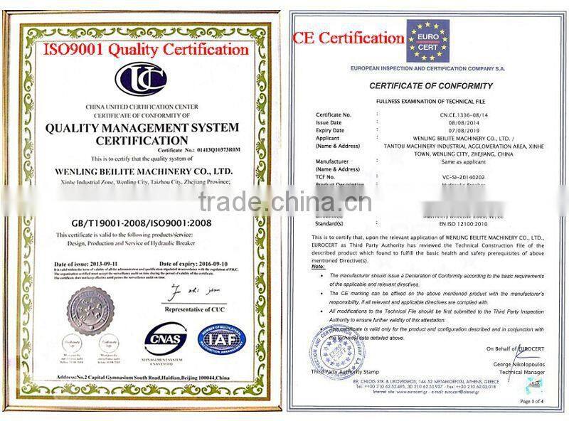 BLTB135 fine hydraulic breaker at reasonable price with 135mm hammer chisel