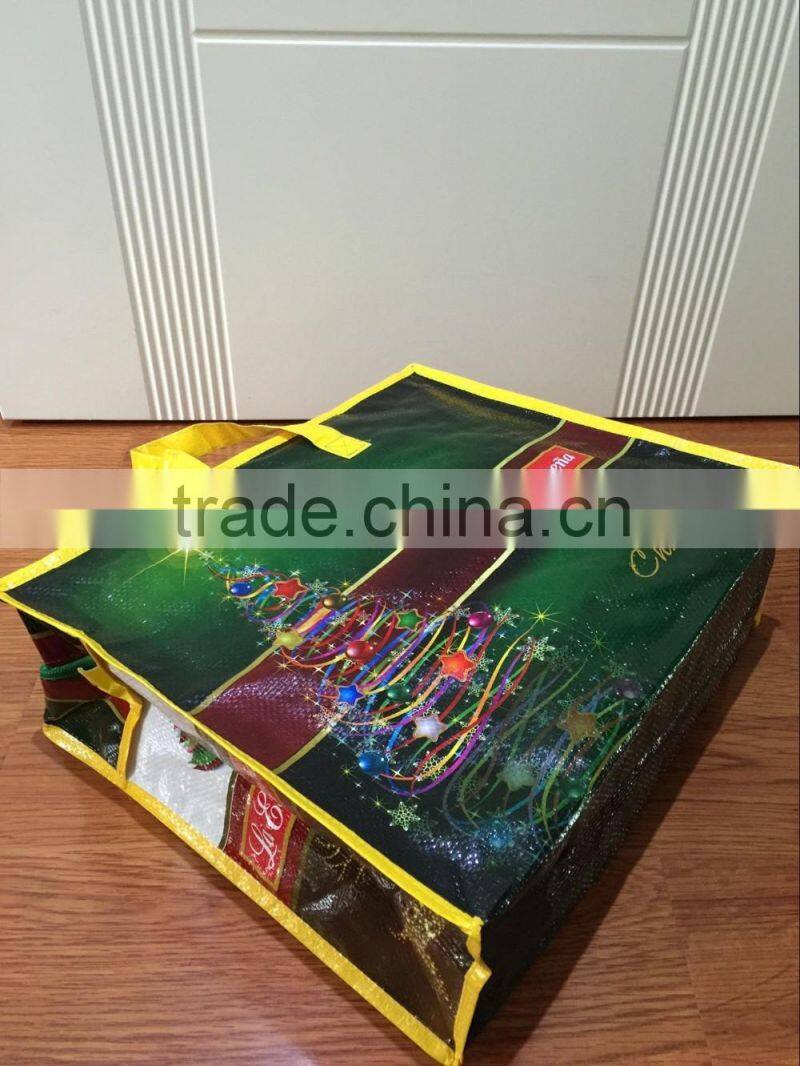 zipper bag with flag design shopping bag