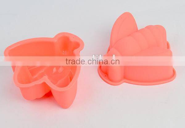 high quality bee shaped 4pcs silicone cake mould