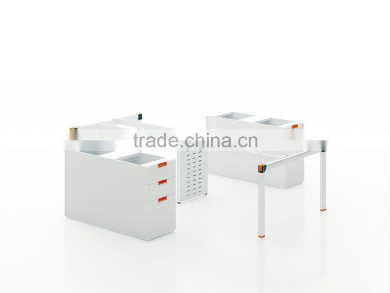 office new design various color selection 4 seater office computer desk with drawers