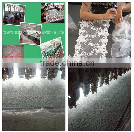 Beaded French Lace Fabric For Wedding