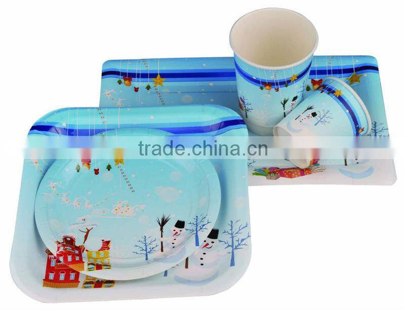 10" square shape food grade bulk paper plate