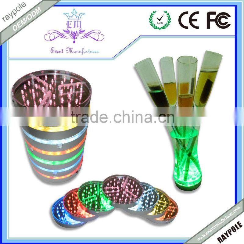 Multicolor Rechargeble LED Glass Wine Bottle Light For Bar Bottle