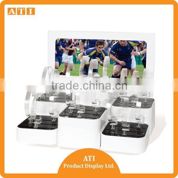 countertop clear acrylic block Phone Watch display stand watch holder