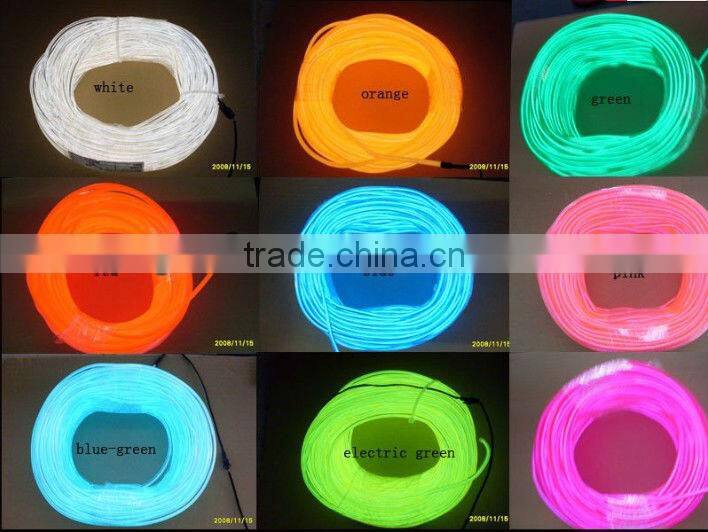 pure white el wire 2.3mm & 5mm diameter