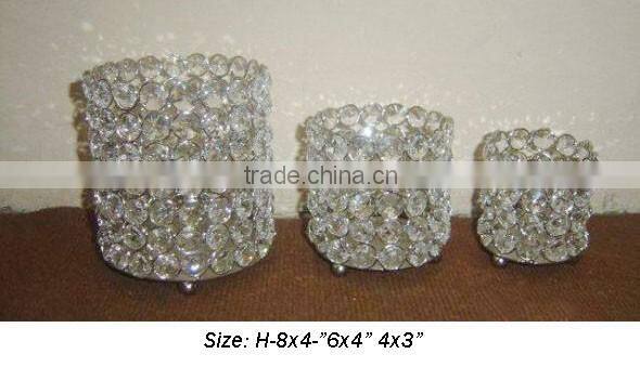 crystal t-light holder