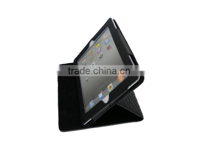 2013 Stylish Fashion for ipad2 Lingge leather case