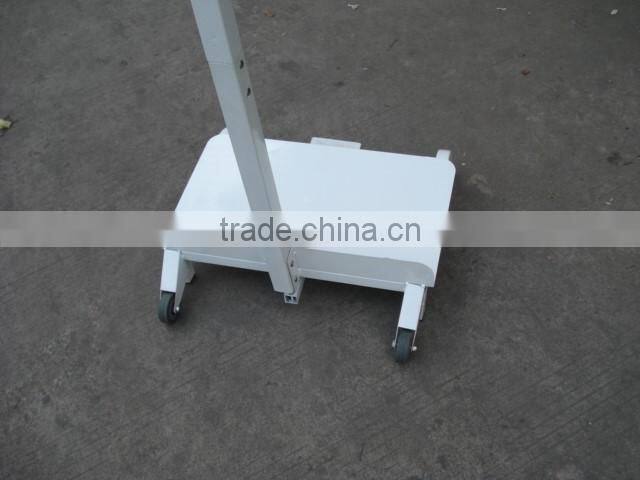 Sack holder with four wheels and floorstanding, freestanding mobile sack holder