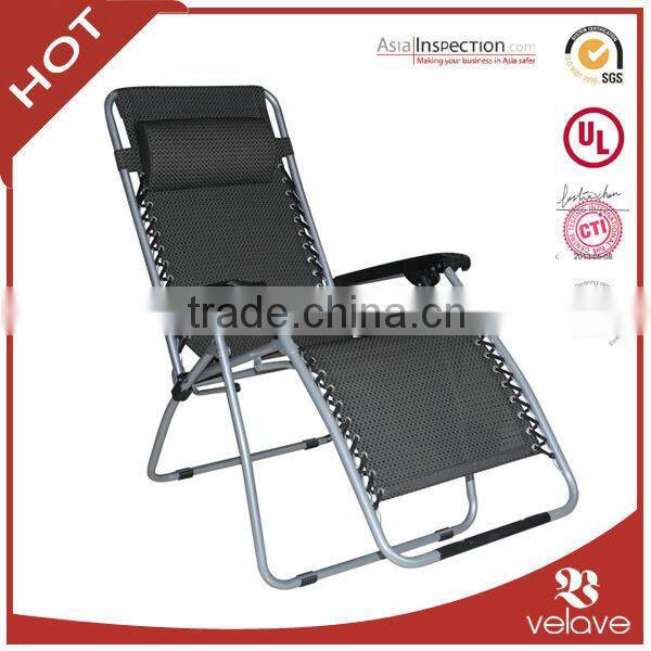 folding travel steel beach lounge chair