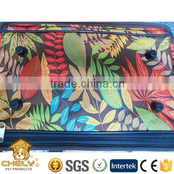 Foldable pet carrier, pet carrier bag, pet travel crate with fashion printing