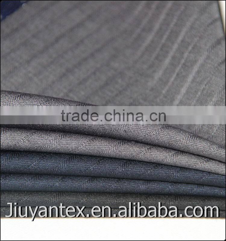 Beautiful wool blend trw stripe weave customized selevdge senior quality men dress uniform suiting textile fabric through SGS