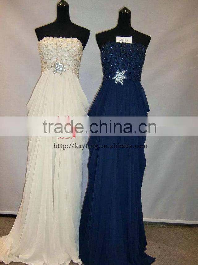 Elegant off-shoulder light green 2013 new model evening dress