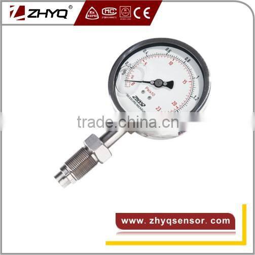 Bourdon tube homogenizer pressure gauge