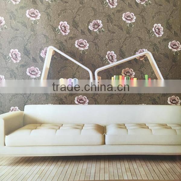 deep embossed home decor vinly wallpaper with beautiful European flowers
