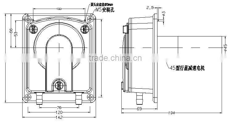 JIHPUMP OEM peristaltic pump quick-install panel type of flow rate less than 5900ml/min
