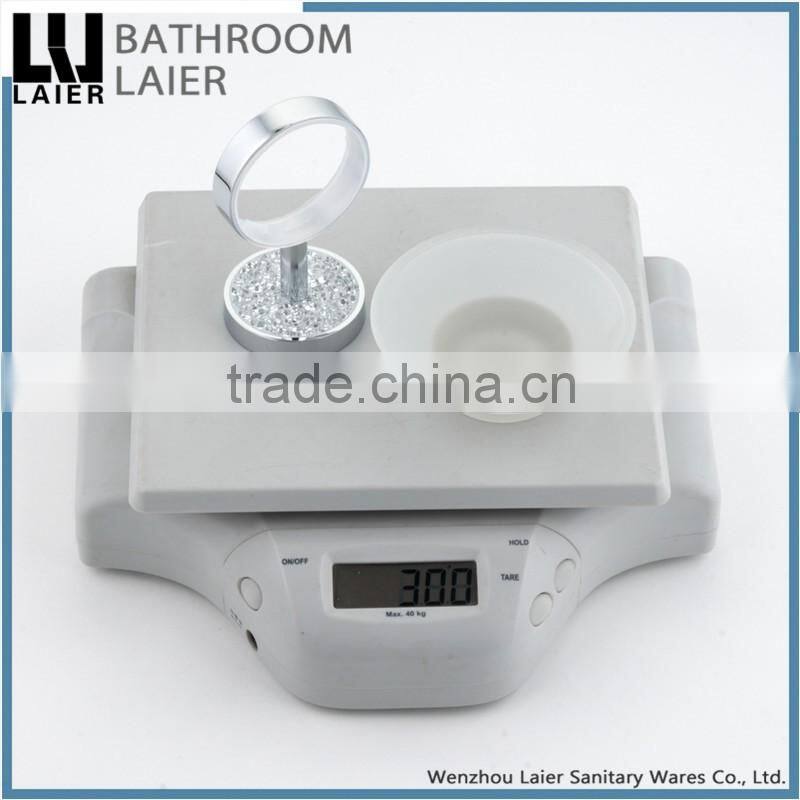 60939 popular hot selling zinc bathroom accessories modern tube chrome plated soap dish