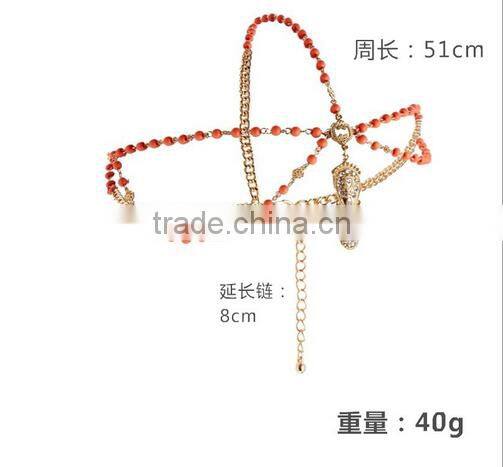 christmas gift alloy chain,acrylic beads indian hair jewelry,head accessory