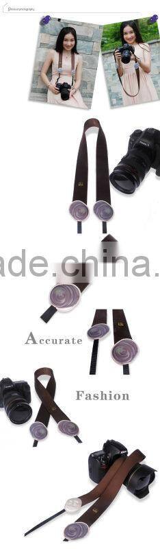 Factory supply LYNCA LM series fashion colorful camera shoulder strap with lens coffea pattern