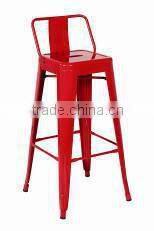 24L High chair with back,metal stool for kitchen