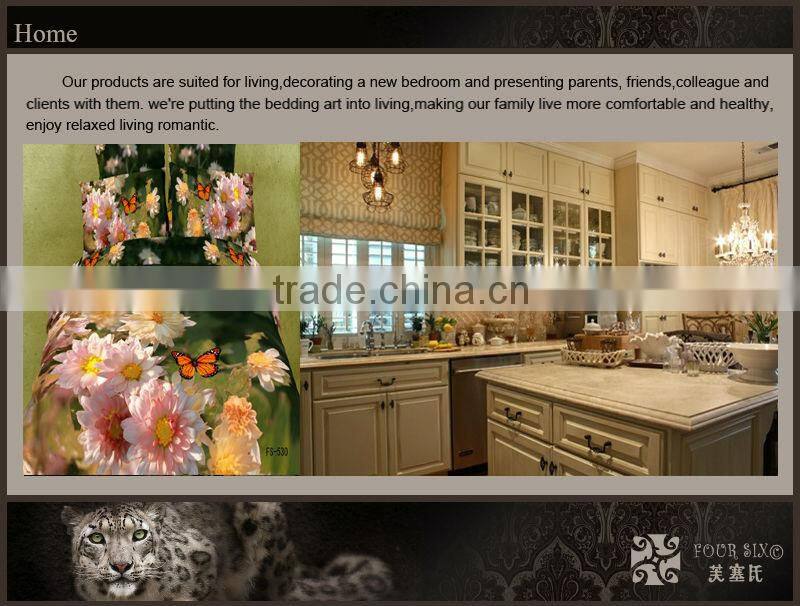 combed cotton 3D reactive printed sheet bedding set 3pcs