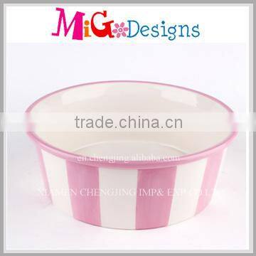 Handpainted Ceramic Round Personalized Pet Bowls