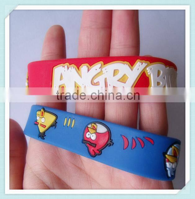new products-cartoon soft pvc rubber bracelet for kids gifts
