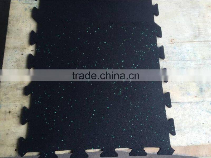 Gym Interlocking rubber tiles Factory price interlocking rubber flooring