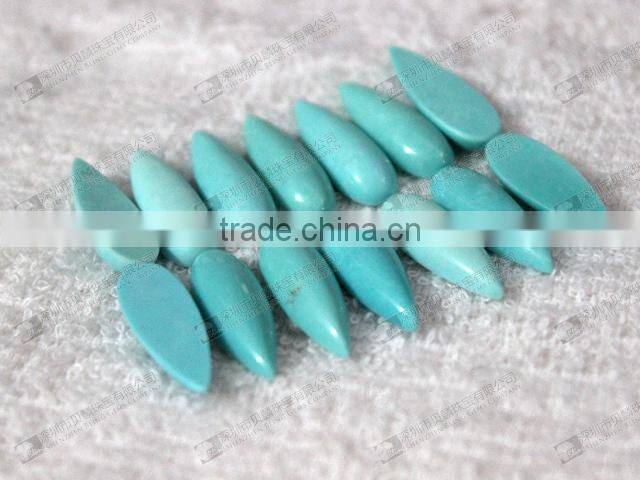 Hot sale blue turquoise, gemstone pear cabochons for jewelry setting