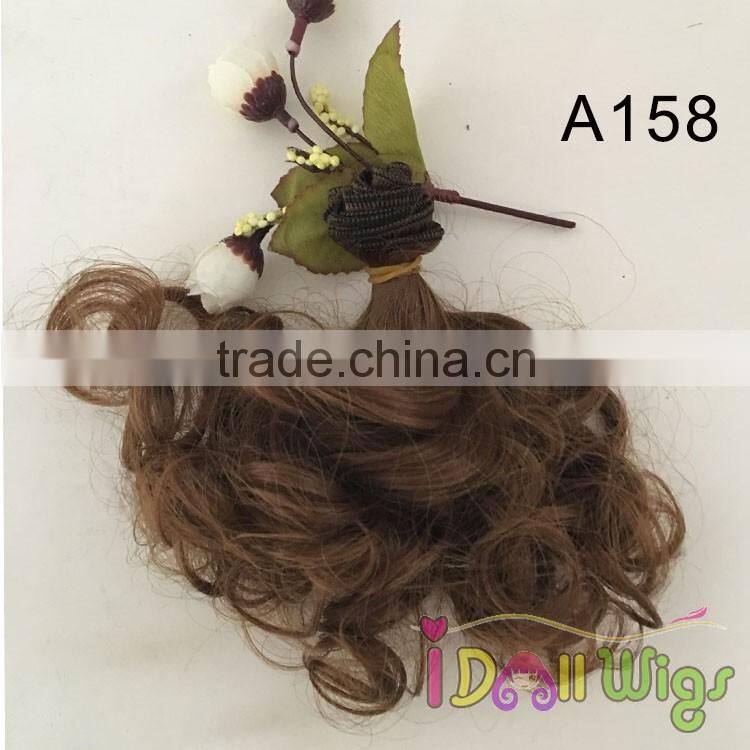 Cheap Synthetic Jerry curly hair extensions for BJD SD Blythe dolls no shedding