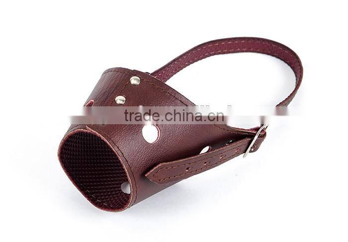 Comfortable Breathing Leather Pet Muzzle, Custom Dog Mouth Mask, Mouth Cover