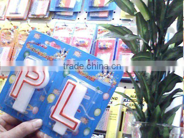 Wholesale Alphabet Pick Candle V, Candle A B C D E F G ...Y , 26 letter candle Kids Birthday Partyware