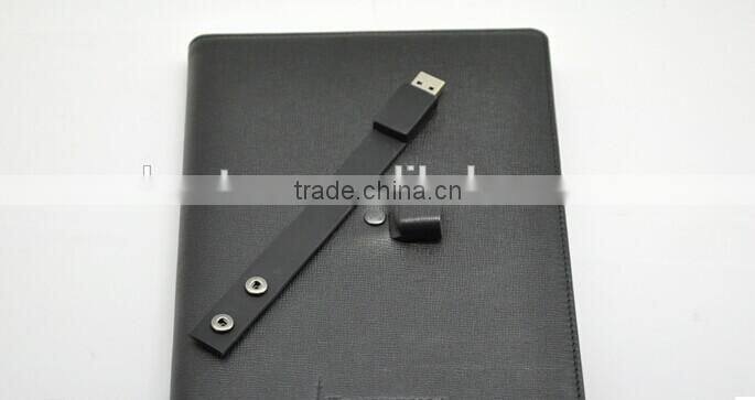 leather cover portfolio with usb flash drive
