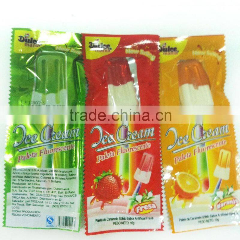 Fancy Lollipop Candy With Glow Stick / Assorted Flavour Fluorescent lollipop