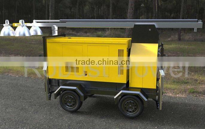 13 m high mast generator movable lighting tower