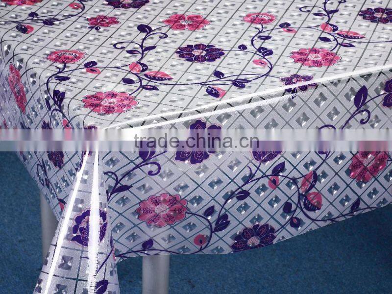 3D Embossed Printed PVC Tablecloth Table Cover