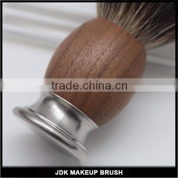 Walnut wooden bulk wood shavings super badger hair shaving brush with luxury gift box