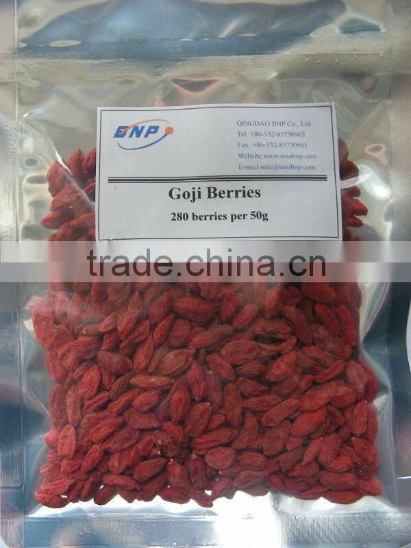 BNP certified organic Top Quality & 100% Natural Goji Berries