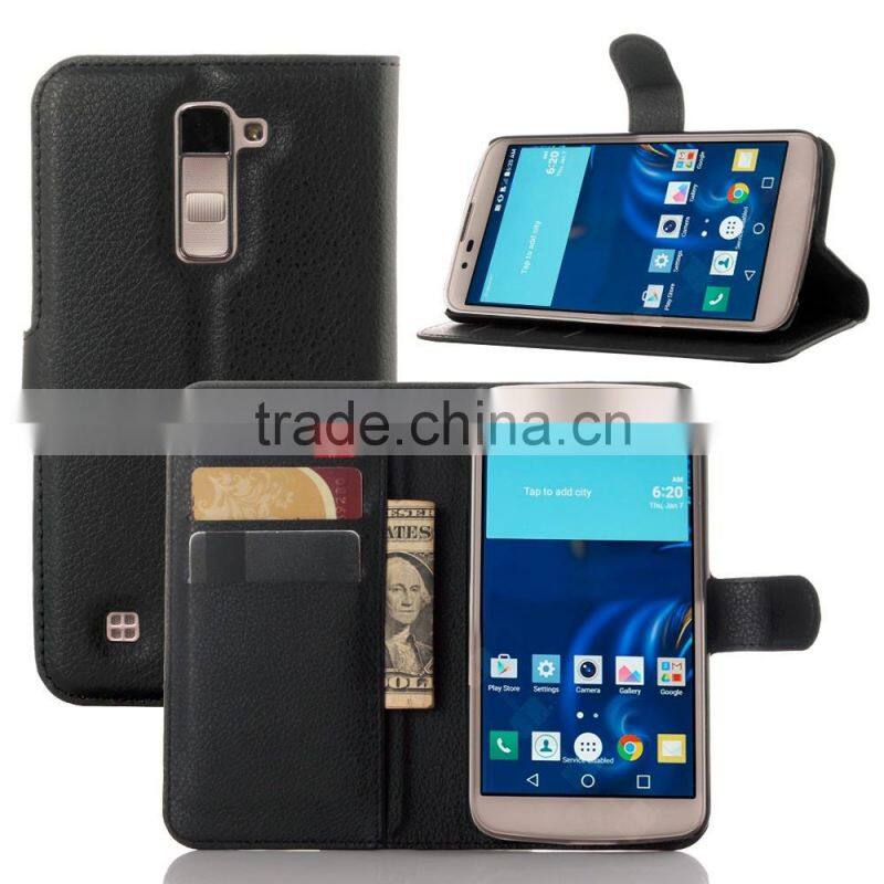 CHEAP COW SKIN TEXTURE Soft Wallet Stand PU Leather Case For LG K10 M2 FLIP LEATHER CASE