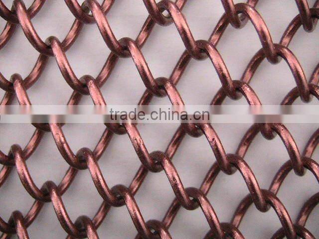Decrotive chain link curtain/woven decoration mesh/Chain Link Mesh For Decoration (factory)