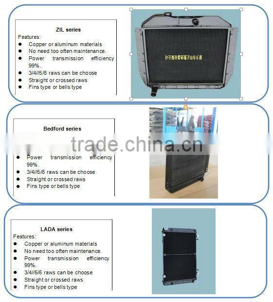 Factory price for benz truck radiator water tanks, copper truck radiator