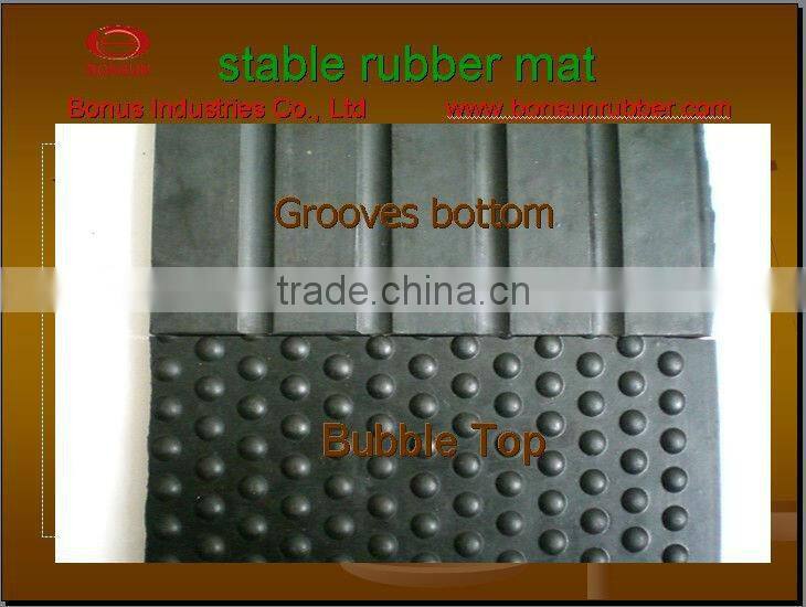 clotn insertion reinforced hammer rubber stable mat