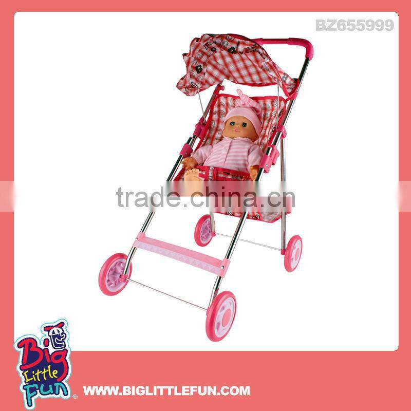 Lovely baby doll stroller toy with 16''doll