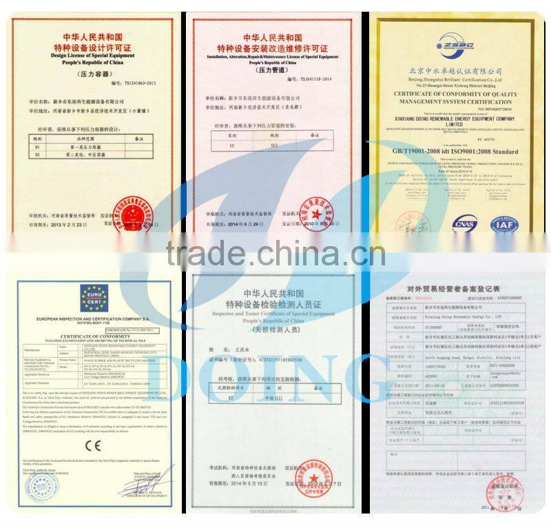 Special Reactor No Pollution waste tyre pyrolysis oil distillation equipment