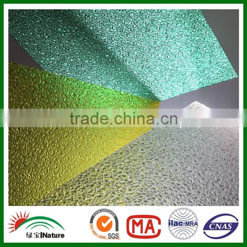 Hotsale! Colorful Big diamond polycarbonate sheet with cheap price.Lexan embossed polycarbonate panels. PC solid embossed sheet.